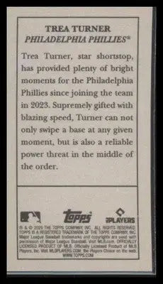 2025 Topps T205 Trea Turner #NNO Philadelphia Phillies