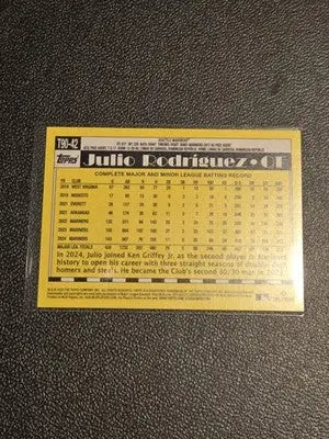 2025 Topps #T90-42 Julio Rodríguez 1990 Topps Baseball 35th Anniversary - Baseball Card Single