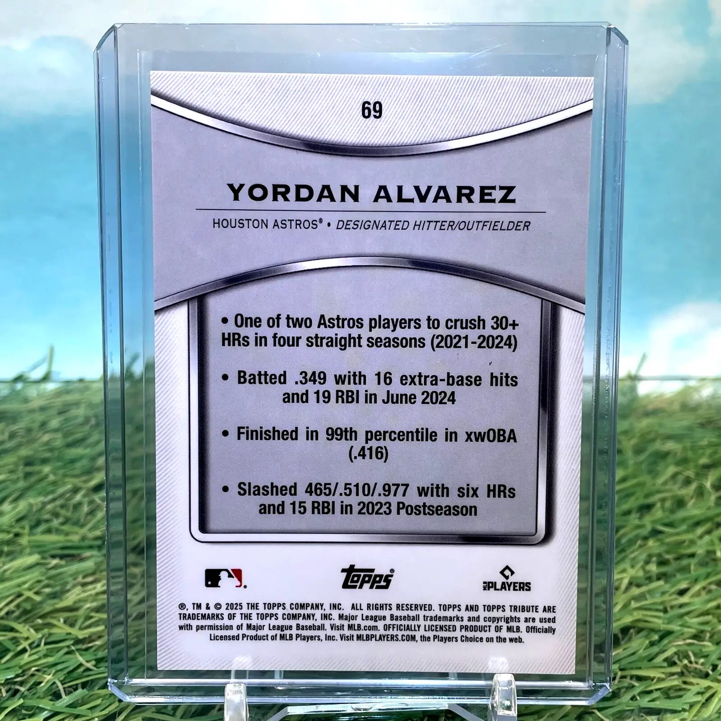 2025 Topps Tribute #69 Yordan Alvarez Houston Astros - Baseball Card Single