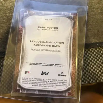 2025 Topps Tribute Cade Povich League Innaguration Auto /50 - Baseball Card Single
