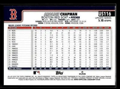2025 Topps Update Aroldis Chapman #US116 Boston Red Sox