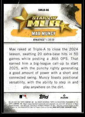 2025 Topps Update Max Muncy #SMLB-66 Stars of MLB Athletics