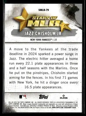 2025 Topps Update - Stars of MLB Jazz Chisholm Jr. #SMLB-79 New York Yankees