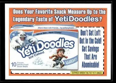 2025 Topps Wacky Packages All New Series Yeti Doodles #27 Coupon Back - Non-Sports Card Single