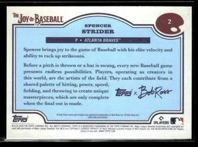 2025 Topps x Bob Ross: The Joy of Baseball #2 Spencer Strider