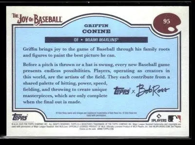 2025 Topps x Bob Ross: The Joy of Baseball #95 Griffin Conine - Baseball Card Single