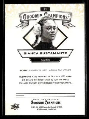 2025 Upper Deck Goodwin Champions #21 Bianca Bustamante - Other
