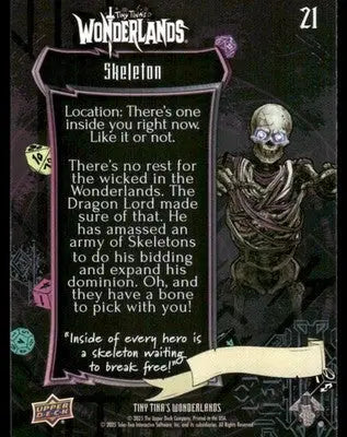 2025 Upper Deck Tiny Tina’s Wonderlands Skeleton #21 - Other