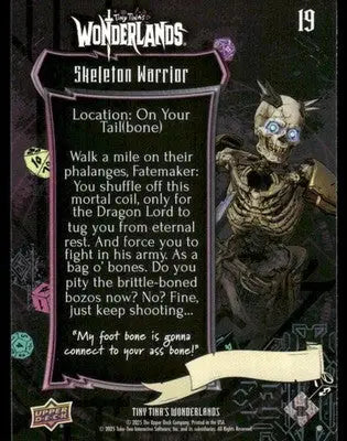 2025 Upper Deck Tiny Tina’s Wonderlands Skeleton Warrior #19 - Other