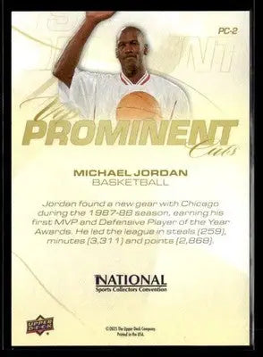 2025 Upper Deck VIP National #PC-2 Michael Jordan VIP Prominent Cuts Bulls - Basketball Card Single