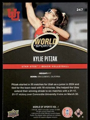 2025 Upper Deck World Sports Kylie Pitzak #247 Beach Volleyball - Other