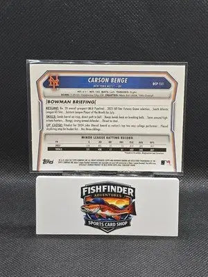 2026 Bowman Baseball Carson Benge Chrome Mojo Refractor NY Mets #BCP-111 - Baseball Card Single