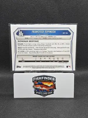 2026 Bowman Chrome Francisco Espinoza 1st #BCP-106 Lazer Dodgers - Baseball Card Single