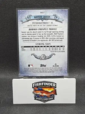 2026 Bowman-Chrome Bowman Sterling Konnor Griffin #BST-7 Pirates - Baseball Card Single