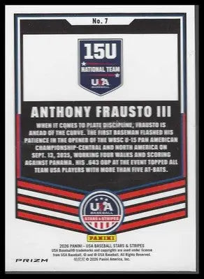 2026 Panini Stars & Stripes Prizm USA Baseball Green #48 Duncan Mount - Baseball Card Single
