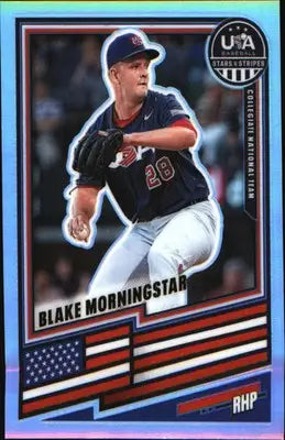 2026 Panini Stars & Stripes Prizm USA Baseball Silver #104 Blake Morningstar - Baseball Card Single
