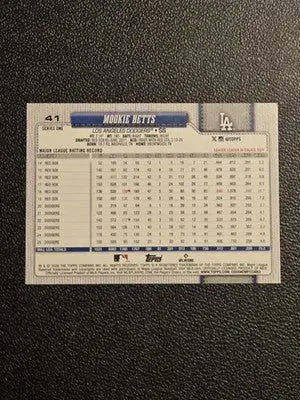 2026 Topps #41 Mookie Betts - Baseball Card Single