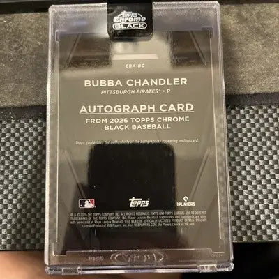 2026 Topps Chrome Black Bubba Chandler Auto /75 Pittsburgh Pirates RC - Baseball Card Single