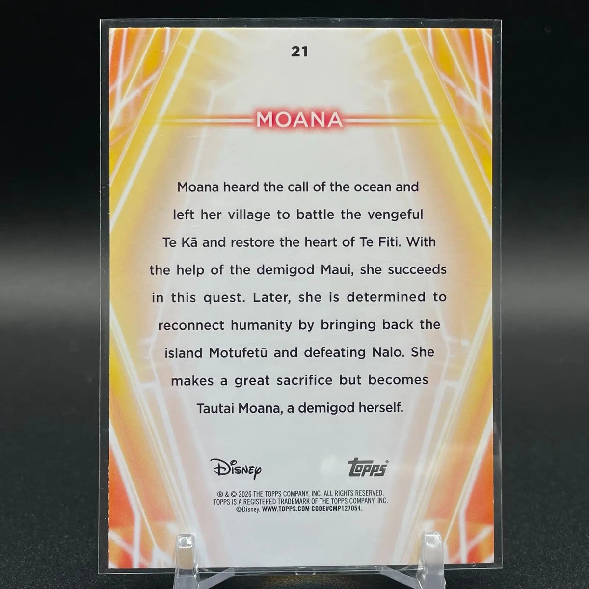 2026 Topps Disney Neon Diamante Moana #21 - Non-Sports Card Single