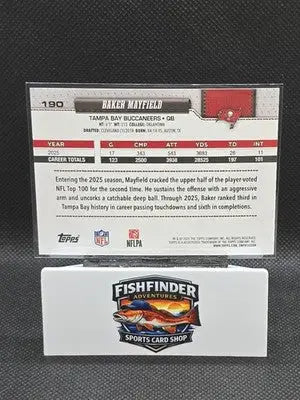 2026 Topps Flagship Baker Mayfield Leather #190 Buccaneers - Football Card Single