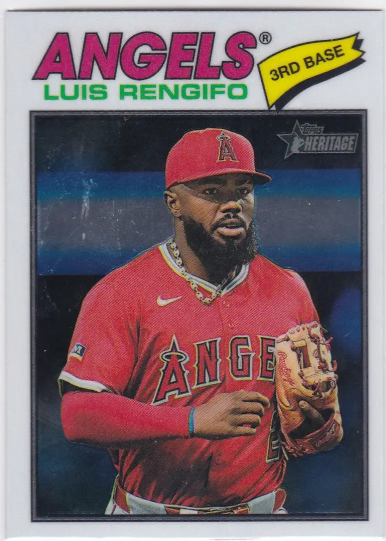 2026 Topps Heritage Chrome #149 Luis Rengifo Angels - Baseball Card Single