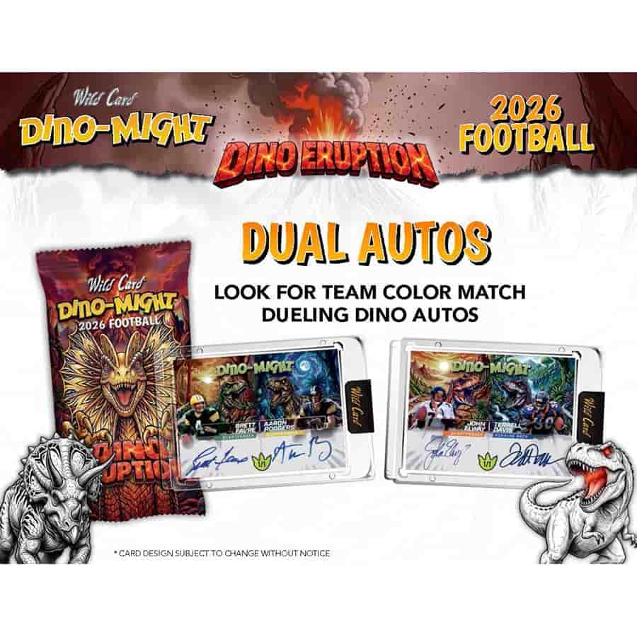 2026 Wild Card Dino-Might Dino Eruption Football Hobby Box | Columbia Sports Cards