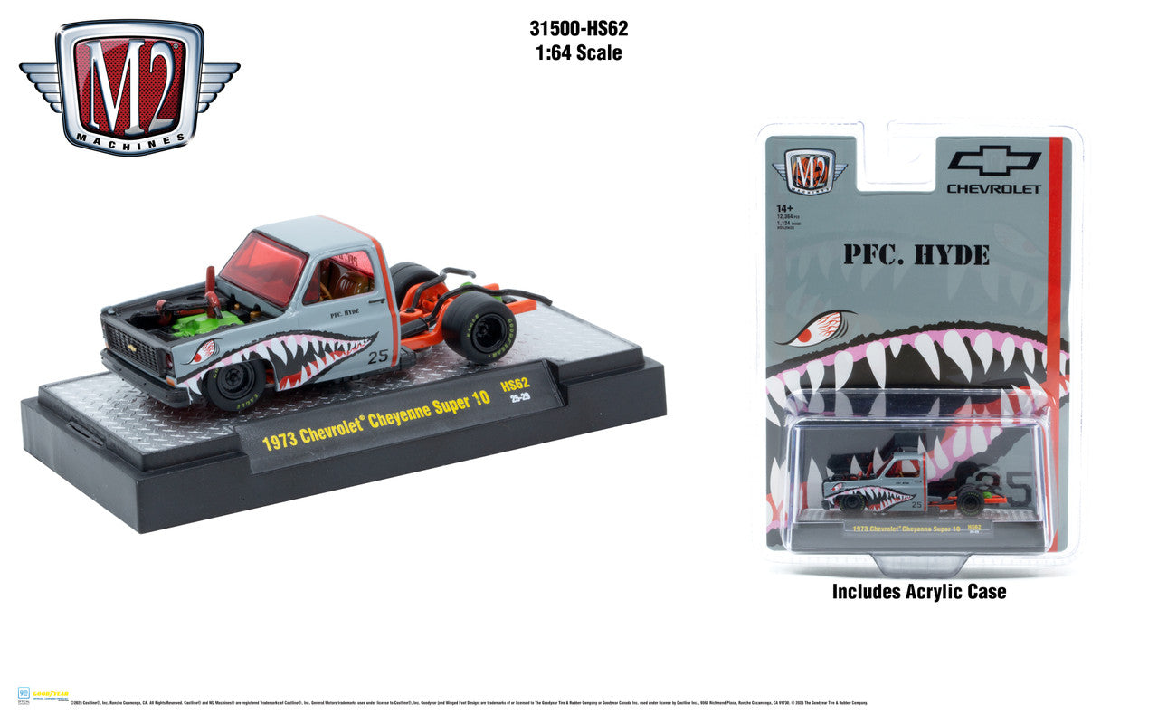 M2 Machines 1:64 1973 Chevrolet Cheyenne Super 10 PFC. HYDE Rel HS62