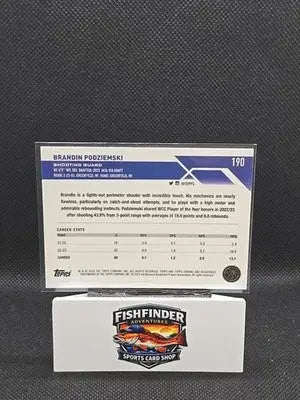 2023-24 Topps Chrome - Brandin Podziemski #190 Green Topps Refractor (RC) - Basketball Card Single