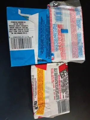 ’88 Score ’90 Bowman ’91 Fleer - LOT of 3 sealed baseball wax packs. 45+ cards - Sealed: Baseball Card Box