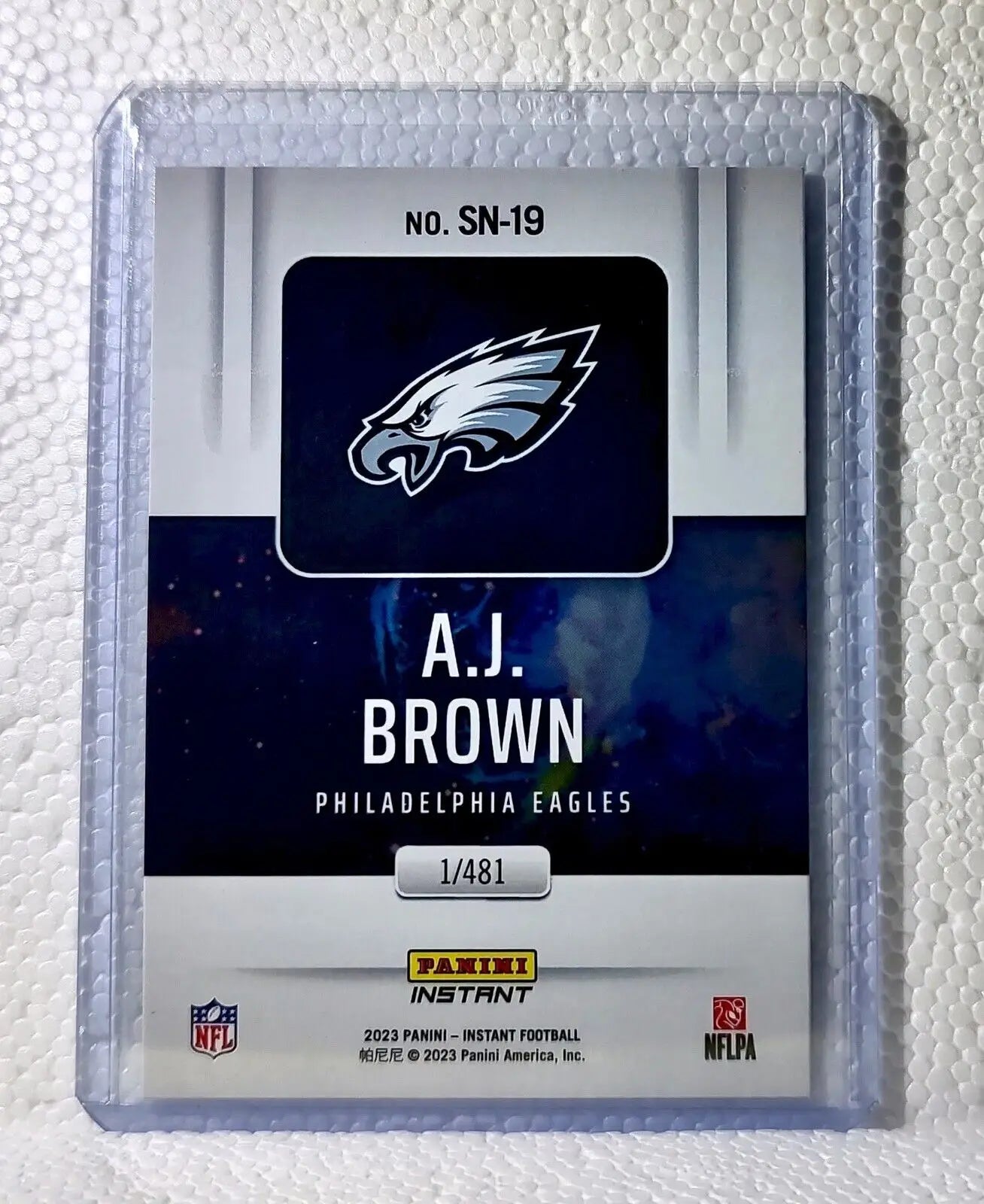 A.J. Brown 2023 Panini NFL #19 Supernova Football Card Philadelphia Eagles 1/481 - Football Card Single