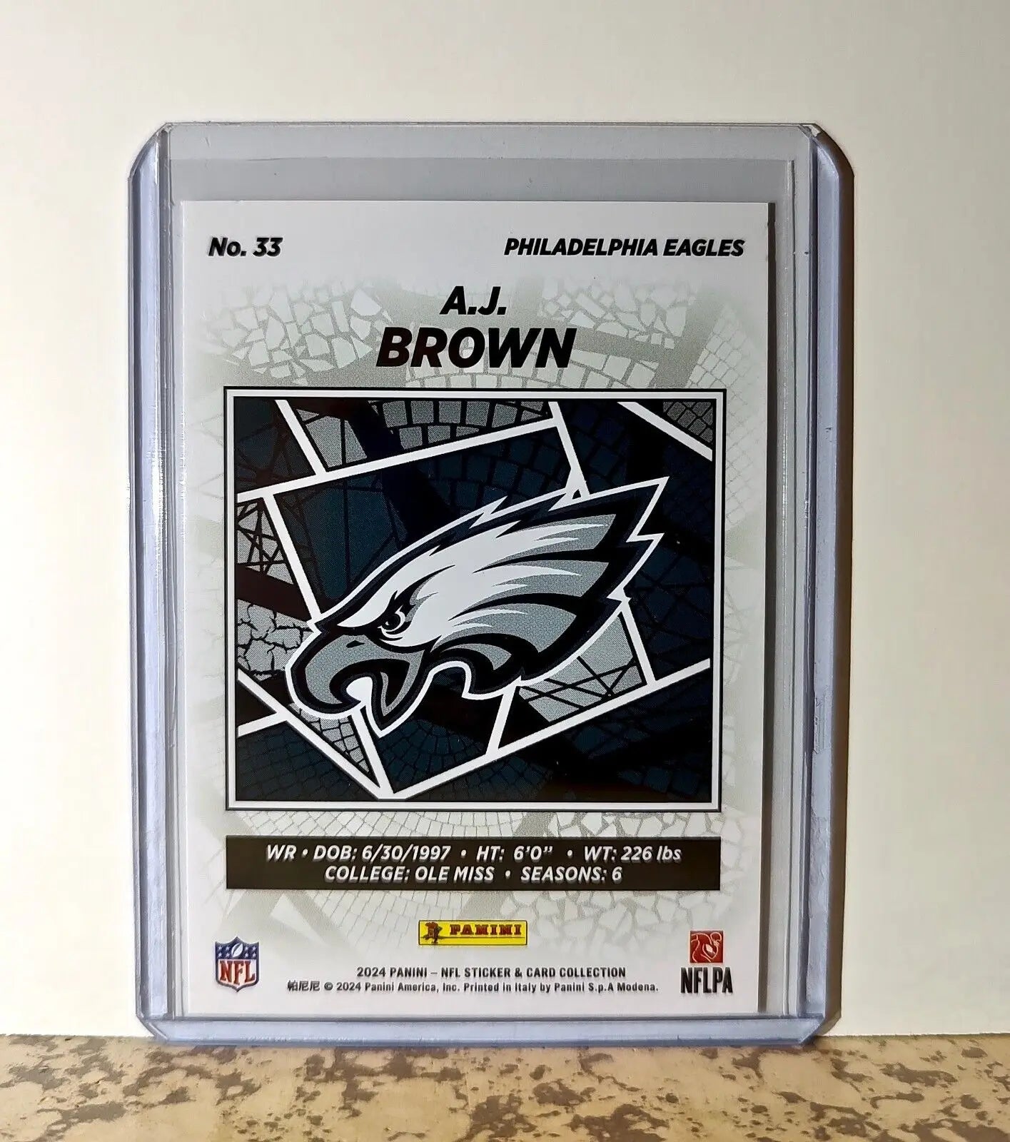 A.J. Brown 2024 Panini NFL #33 Sticker Card Philadelphia Eagles - Football Card Single
