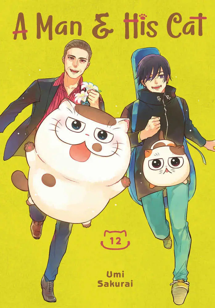 Manga cover featuring two men and two cats for A Man And His Cat 12