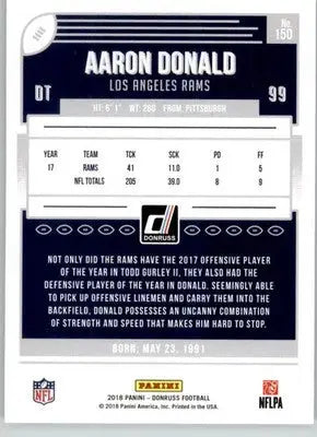 Aaron Donald - 2018 Donruss - #150 - Football - Football Card Single