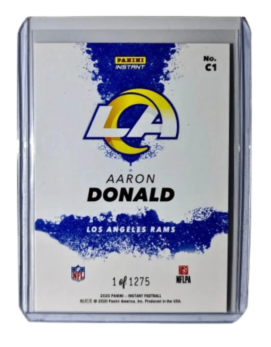 Aaron Donald 2020 Panini NFL Instant My City #1 Football Card 1 of 1275