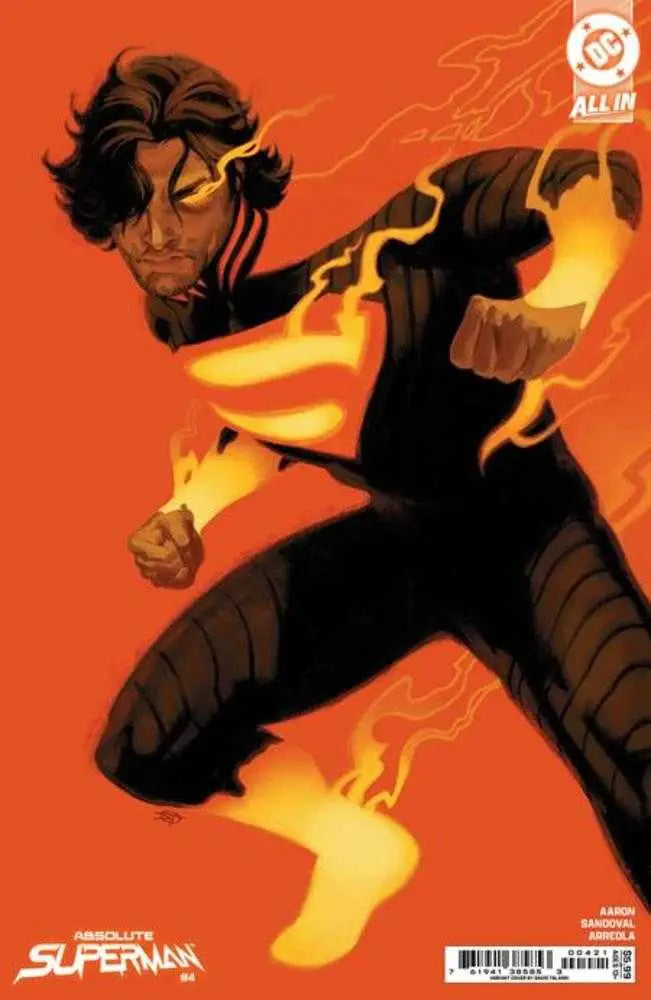 Comic book cover of Absolute Superman #4 Card Stock Variant featuring mysterious Omega Men