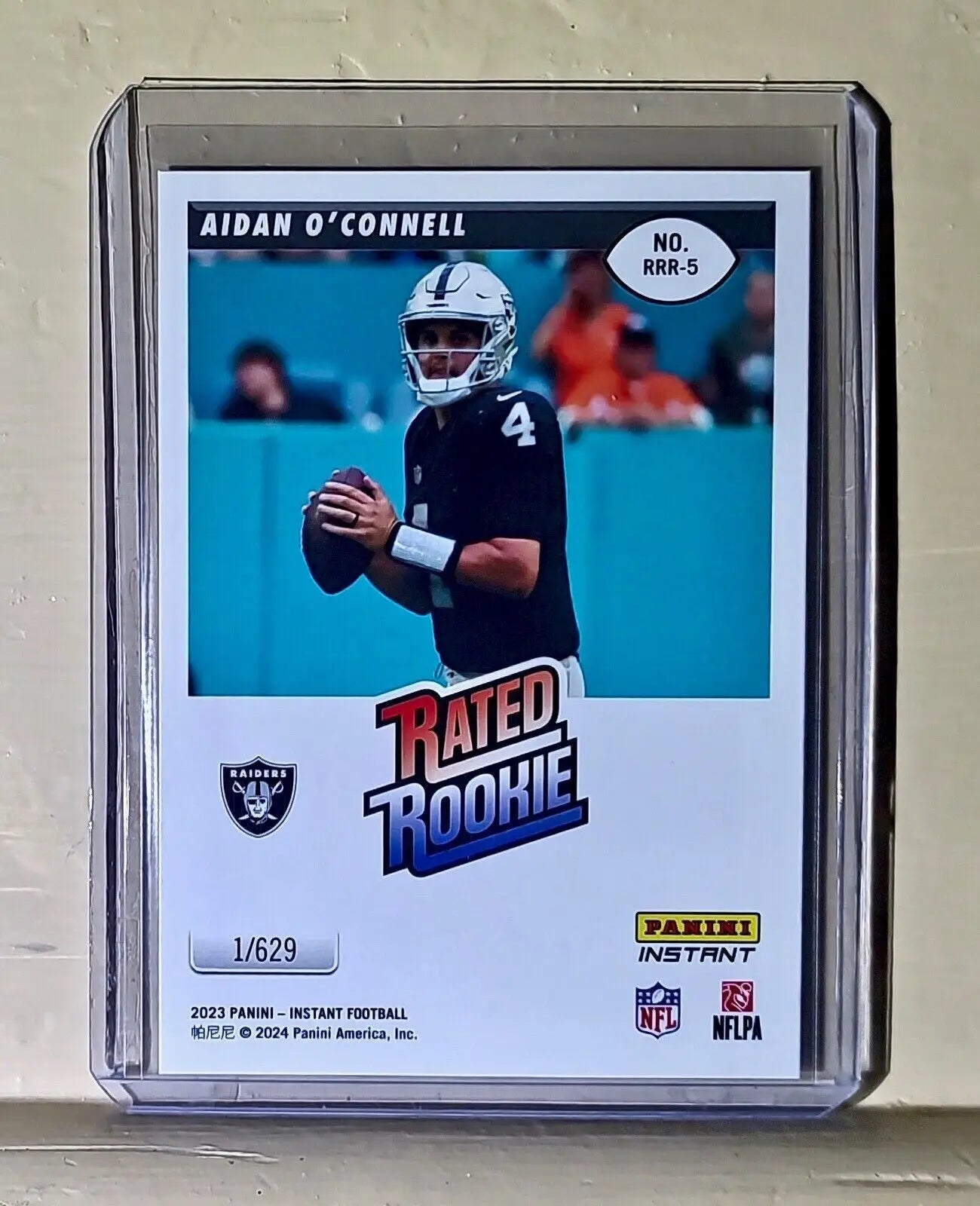 Aidan O’Connell 2023 Panini NFL Rated Rookie Retro #5 Card Raiders 1/629