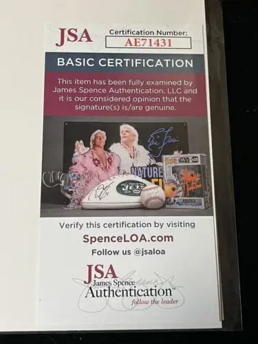 JSA authentication certificate for Albert AB Happy Chandler signed auto magazine page