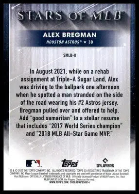 Alex Bregman 2022 Topps Stars of MLB #SMLB-8 Houston Astros - Baseball Card Single