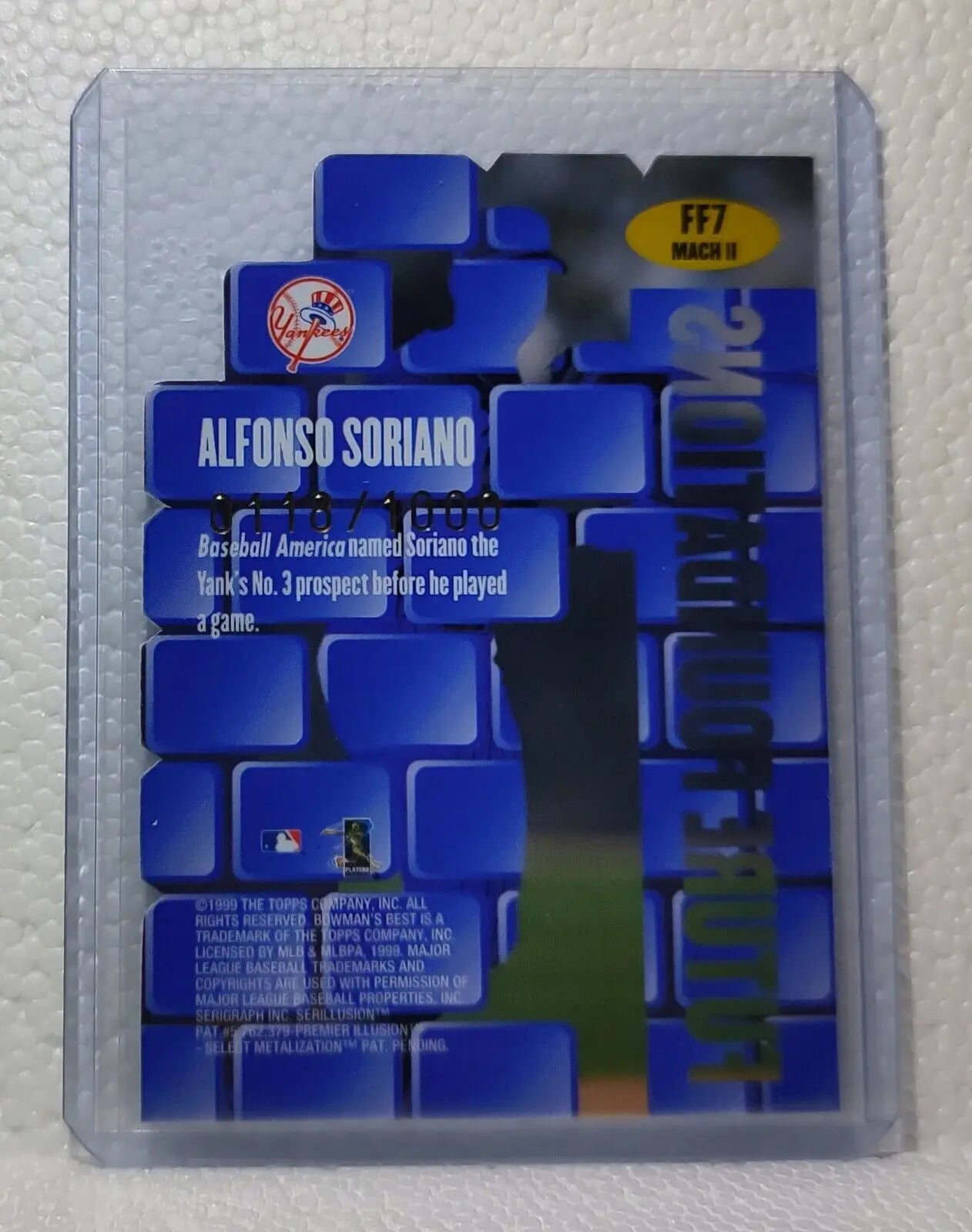Alfonso Soriano 1999 Topps Bowman’s Best MLB #FF7 Baseball Card #0118/1000