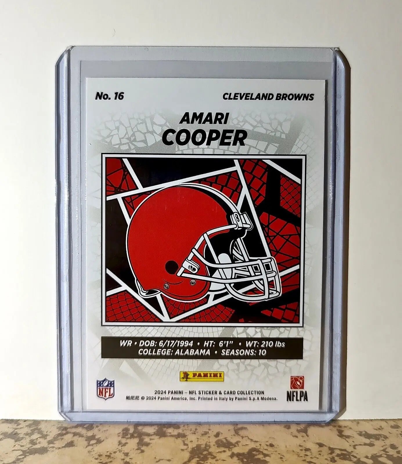 Amari Cooper 2024 Panini NFL #16 Sticker Card Cleveland Browns