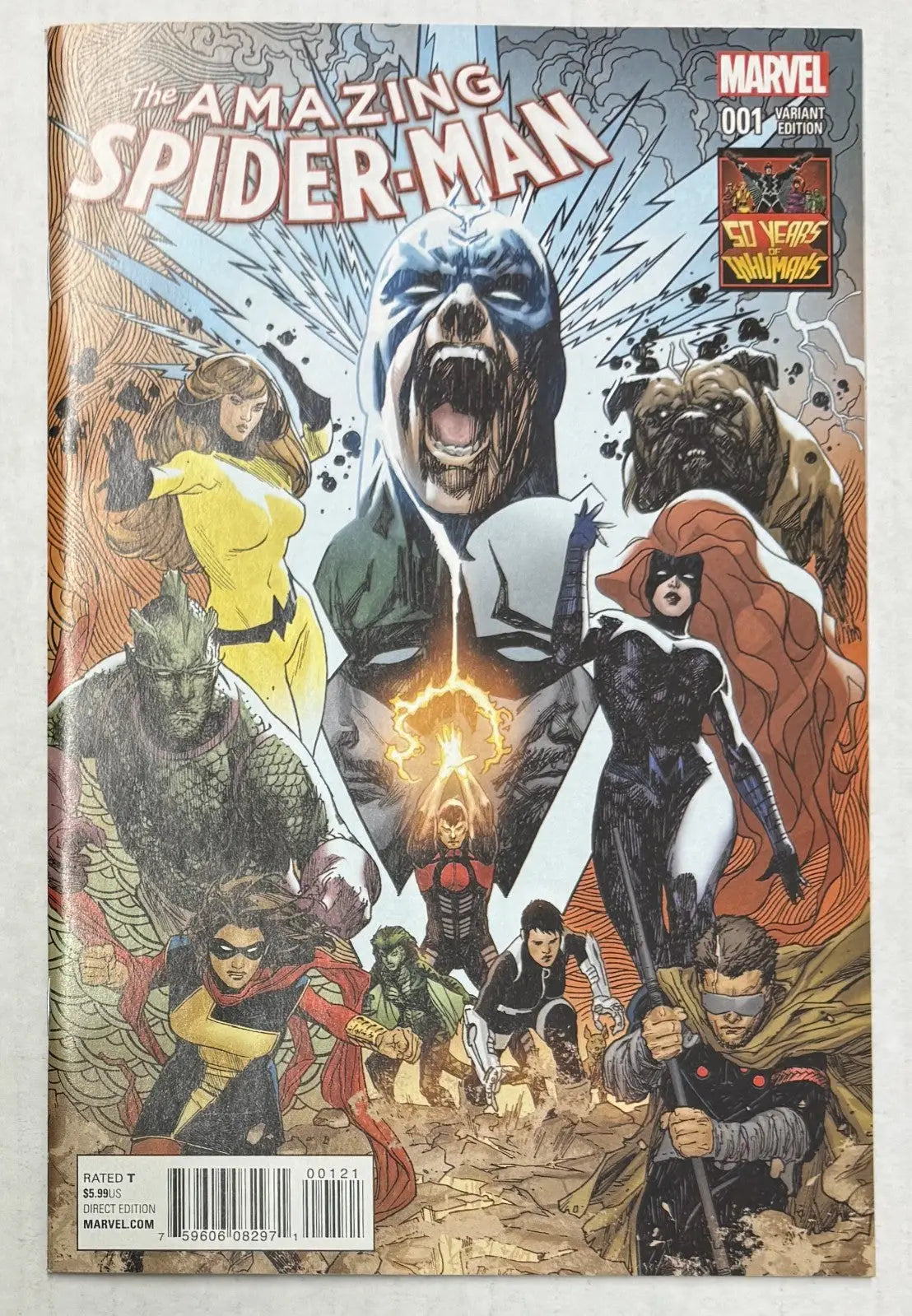 Amazing Spider-Man #1 Variant Edition-50 Years of Inhumans-Ryan Sook Cover... - Comic Book