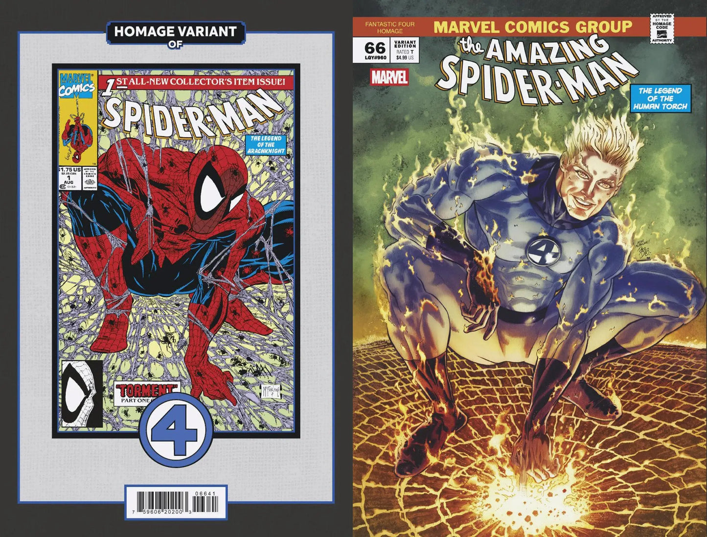 Amazing Spider-Man #66 Paco Diaz Fantastic Four Homage Variant - Comic Book