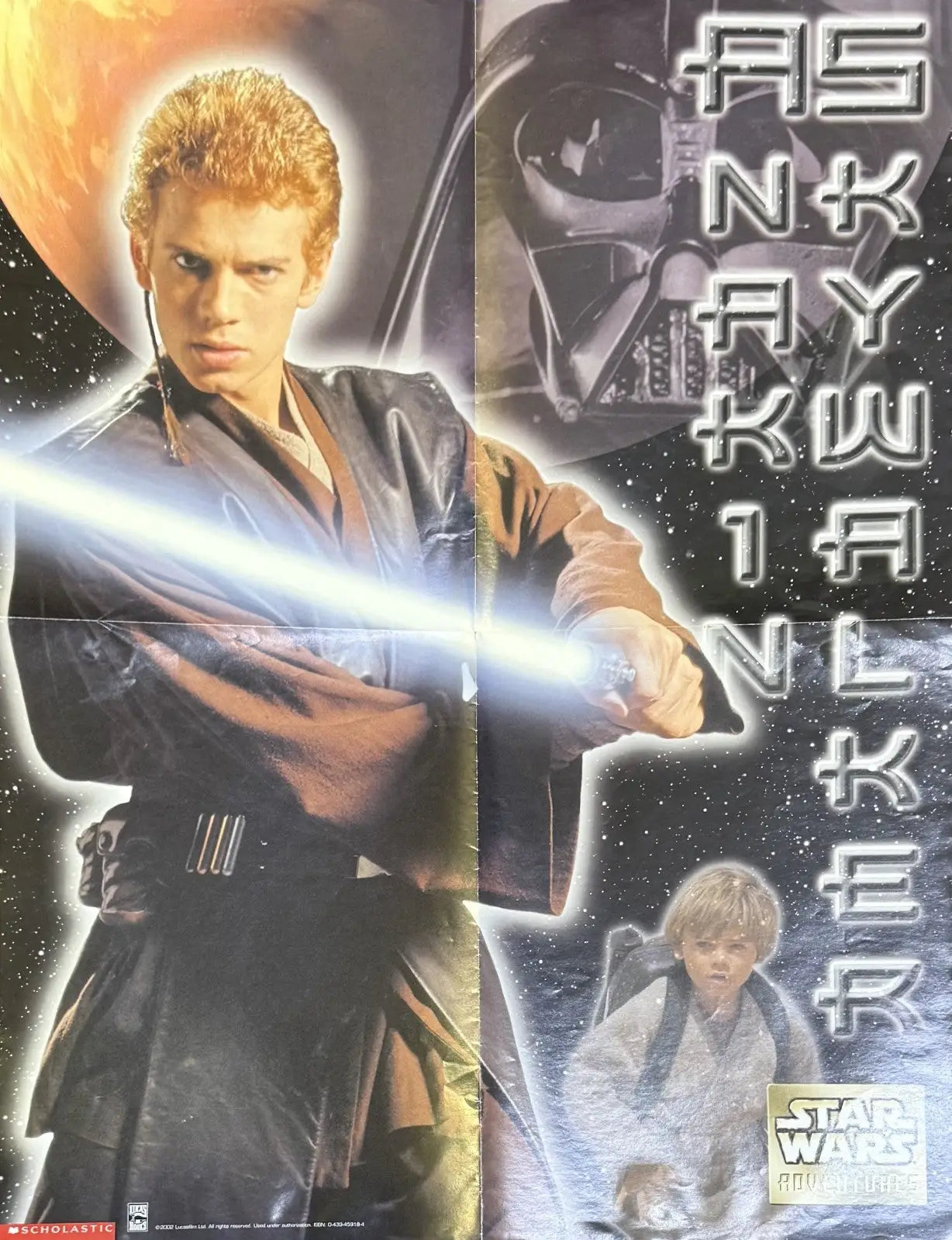 Anakin Skywalker Scholastic Poster 2002 17x22 - Collectibles