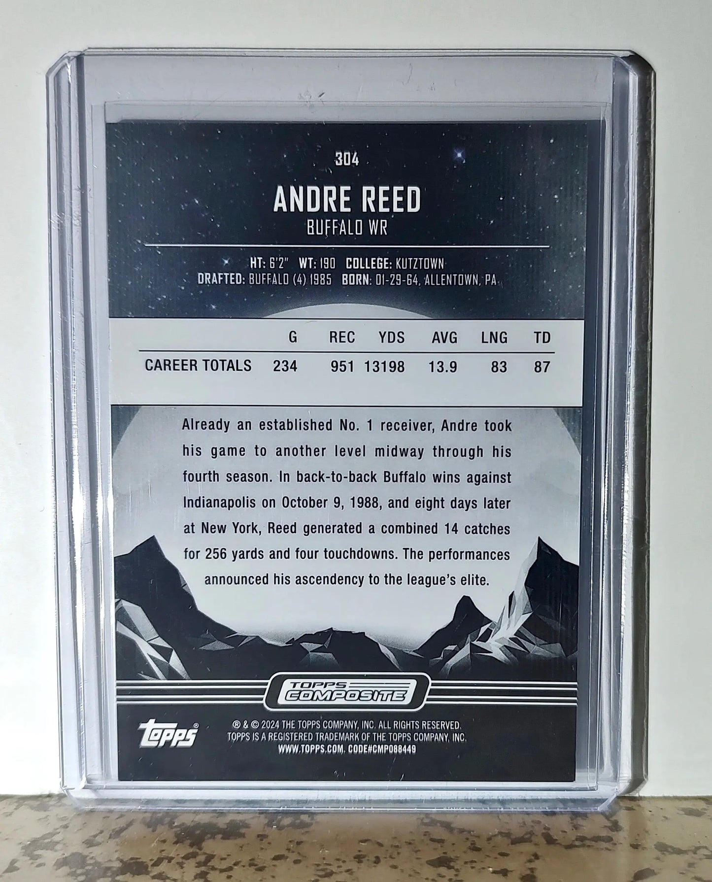 Andre Reed 2023 Topps Midnight NFL #304 Football Card Buffalo Bills