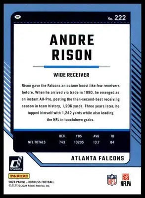 Andre Rison 2024 Donruss #222 Atlanta Falcons - Football Card Single