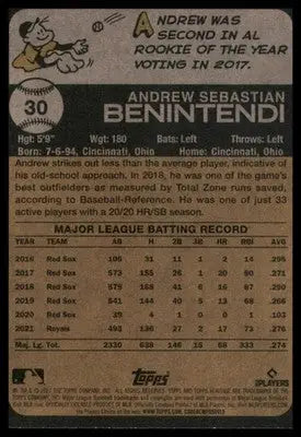 Andrew Benintendi 2022 Topps Heritage #30 Kansas City Royals - Baseball Card Single