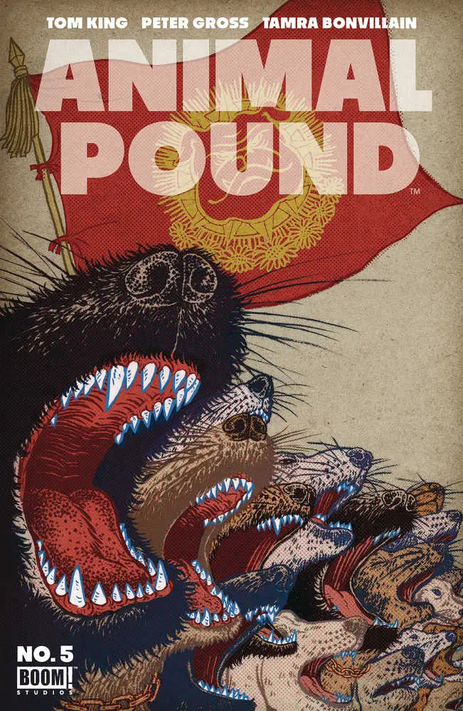 Comic book cover featuring wolf-like creatures for Animal Pound #5 Cover B Shimizu