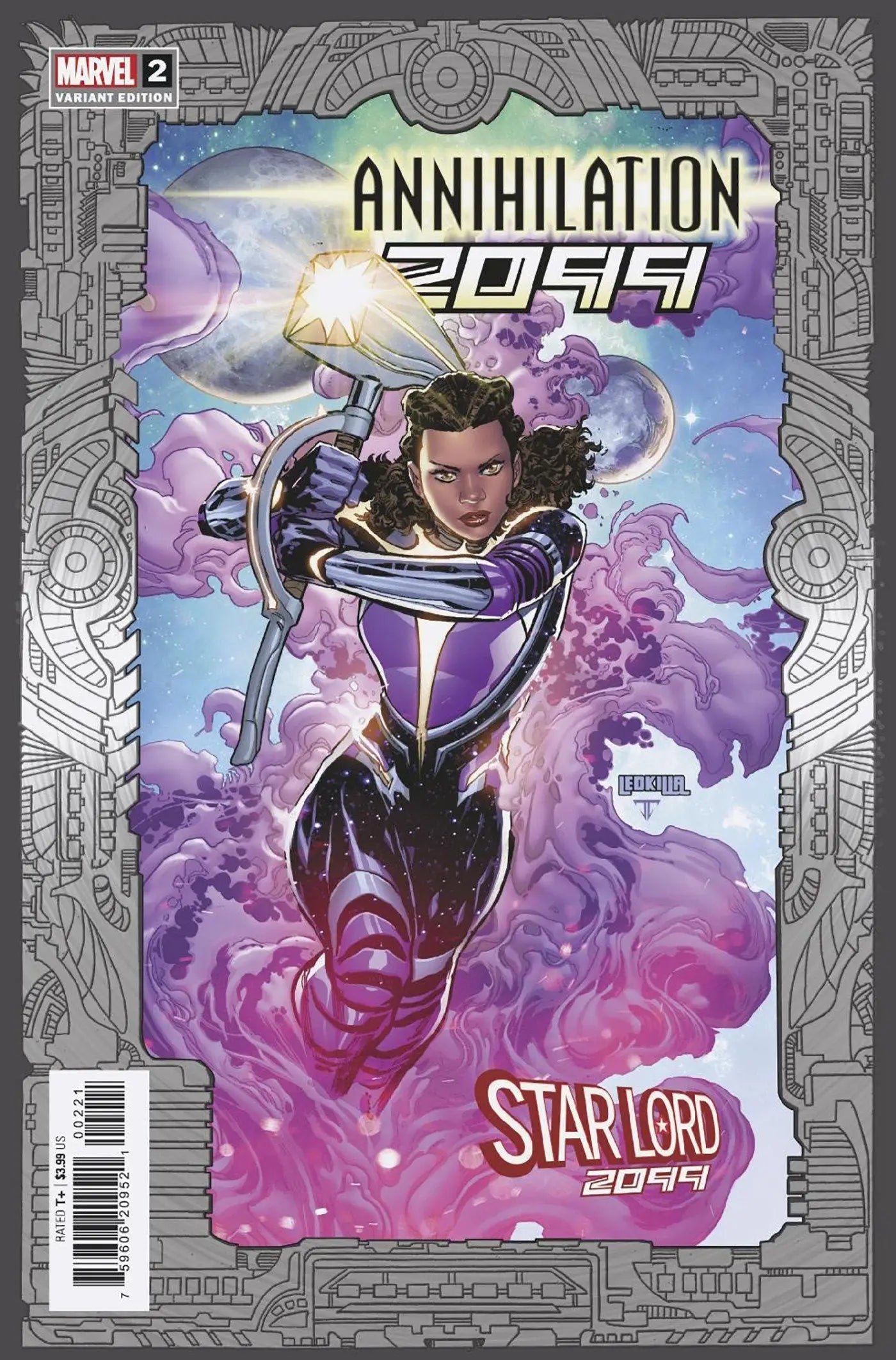 Comic book cover for Annihilation 2099 featuring Star-Lord in cosmic energy, perfect for trading cards