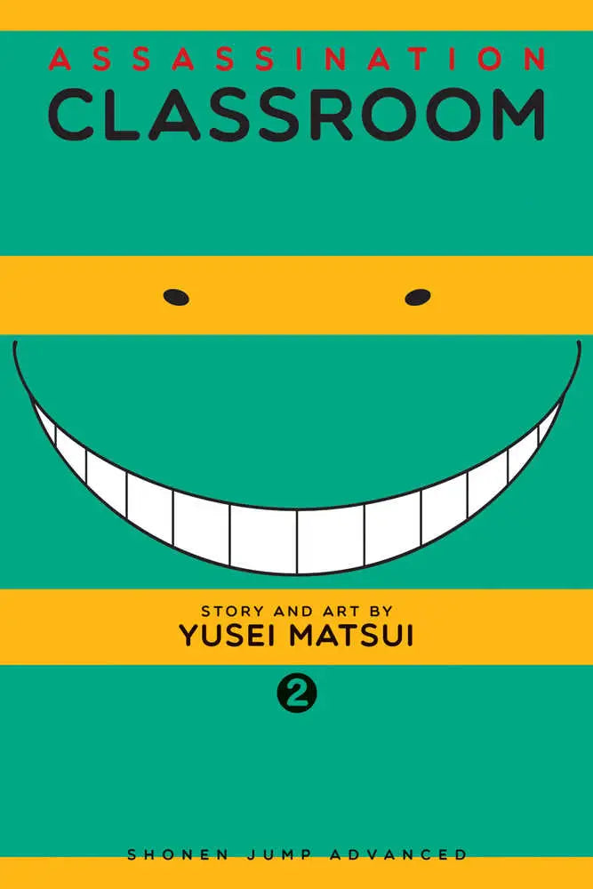Assassination Classroom Graphic Novel Volume 02 with smiling tentacled creature face