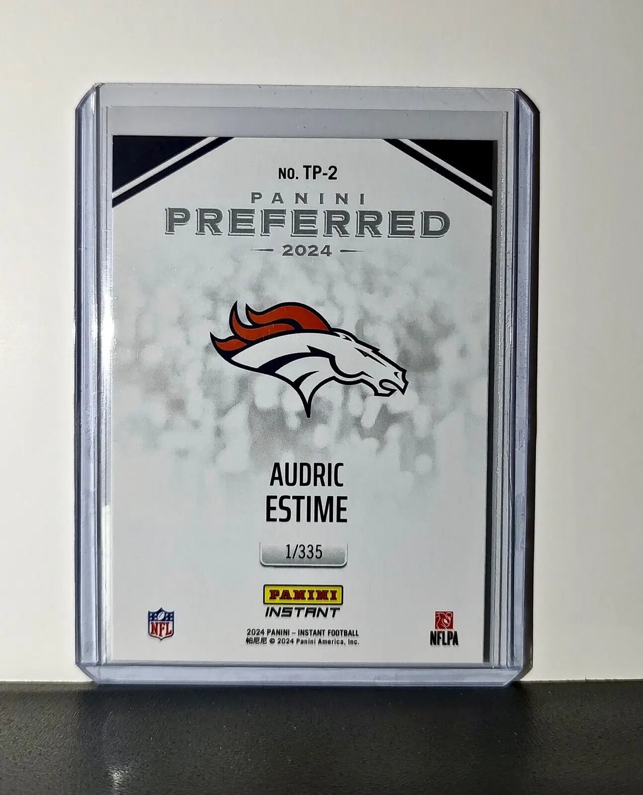 Audric Estime 2024 Panini Preferred NFL #2 Rookie Football Card Broncos 1/335